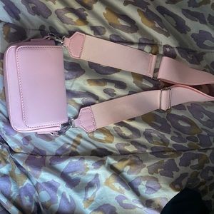 Pink cross body mini purse